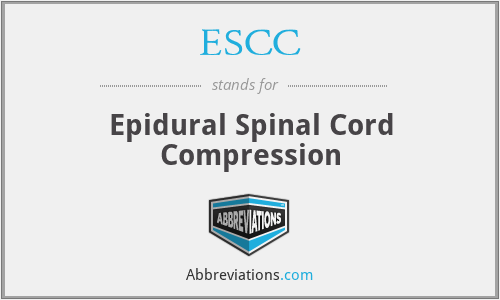 ESCC - Epidural Spinal Cord Compression