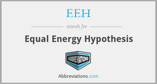EEH - Equal Energy Hypothesis