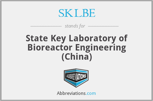 SKLBE - State Key Laboratory of Bioreactor Engineering (China)