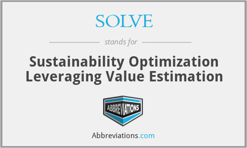 SOLVE - Sustainability Optimization Leveraging Value Estimation