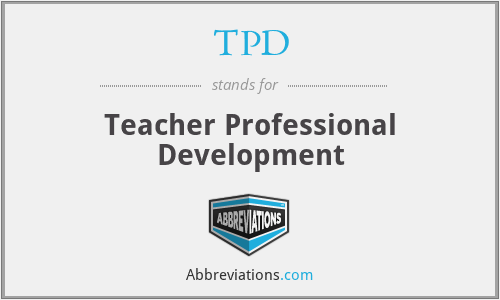 TPD - Teacher Professional Development