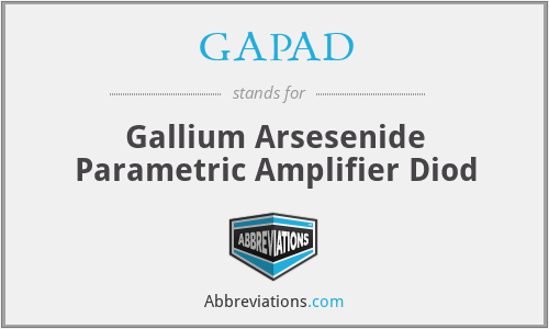 GAPAD - Gallium Arsesenide Parametric Amplifier Diod
