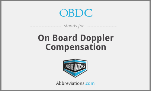 OBDC - On Board Doppler Compensation