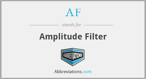 AF - Amplitude Filter
