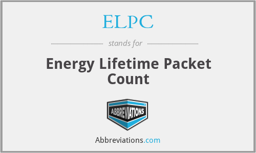 ELPC - Energy Lifetime Packet Count
