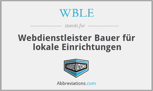 WBLE - Webdienstleister Bauer für lokale Einrichtungen
