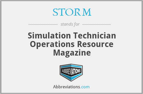 STORM - Simulation Technician Operations Resource Magazine