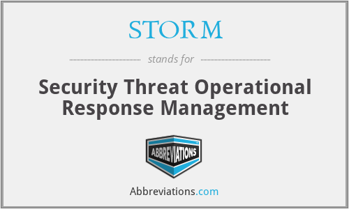 STORM - Security Threat Operational Response Management