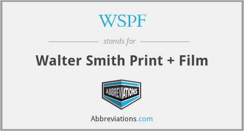 WSPF - Walter Smith Print + Film
