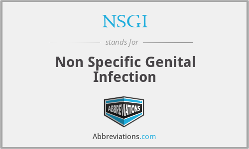 NSGI - Non Specific Genital Infection