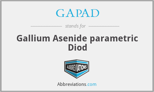 GAPAD - Gallium Asenide parametric Diod
