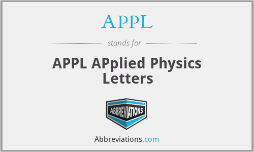 APPL - APPL APplied Physics Letters
