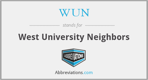 WUN - West University Neighbors
