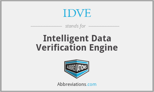 IDVE - Intelligent Data Verification Engine