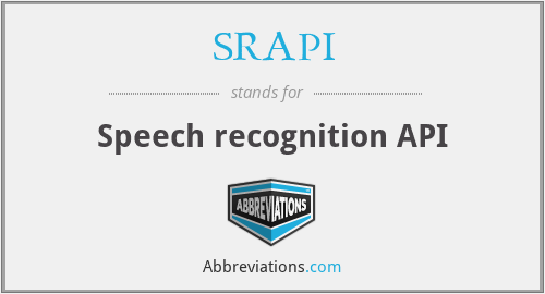 SRAPI - Speech recognition API