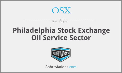 OSX - Philadelphia Stock Exchange Oil Service Sector