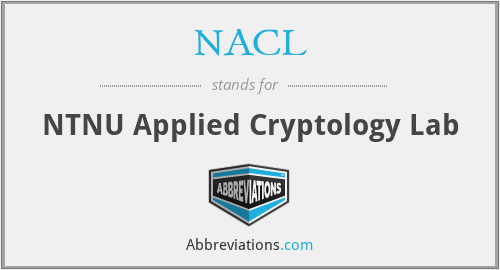 NACL - NTNU Applied Cryptology Lab