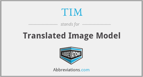 TIM - Translated Image Model