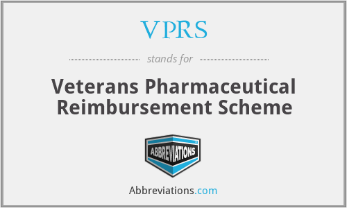 VPRS - Veterans Pharmaceutical Reimbursement Scheme