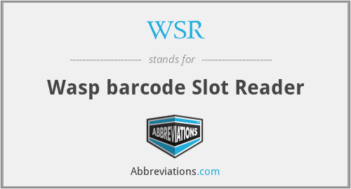 WSR - Wasp barcode Slot Reader