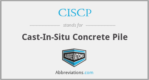 CISCP - Cast-In-Situ Concrete Pile