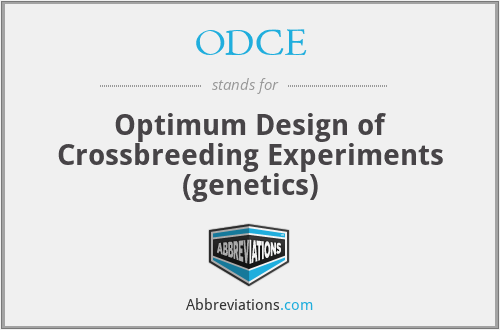 ODCE - Optimum Design of Crossbreeding Experiments (genetics)