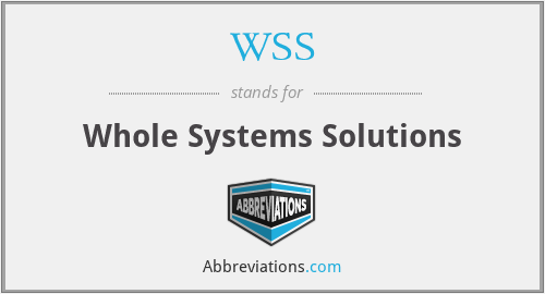 WSS - Whole Systems Solutions