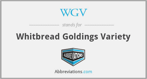 WGV - Whitbread Goldings Variety