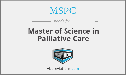 MSPC - Master of Science in Palliative Care