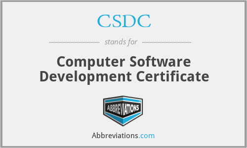 CSDC - Computer Software Development Certificate