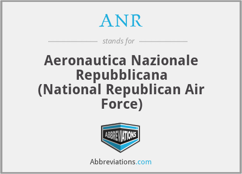 ANR - Aeronautica Nazionale Repubblicana
(National Republican Air Force)