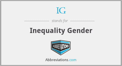 IG - Inequality Gender