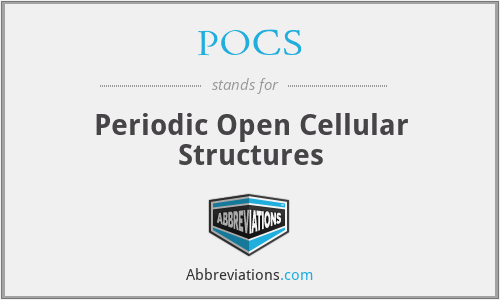 POCS - Periodic Open Cellular Structures