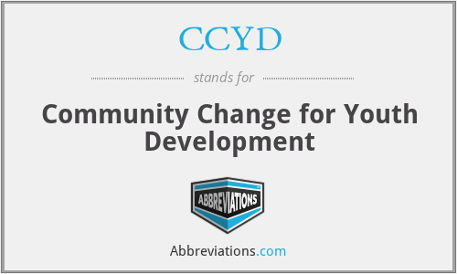CCYD - Community Change for Youth Development