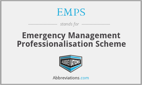 EMPS - Emergency Management Professionalisation Scheme