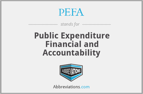 PEFA - Public Expenditure Financial and Accountability