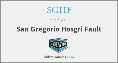 SGHF - San Gregorio Hosgri Fault