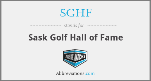 SGHF - Sask Golf Hall of Fame