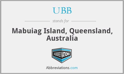 UBB - Mabuiag Island, Queensland, Australia