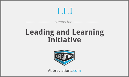 LLI - Leading and Learning Initiative