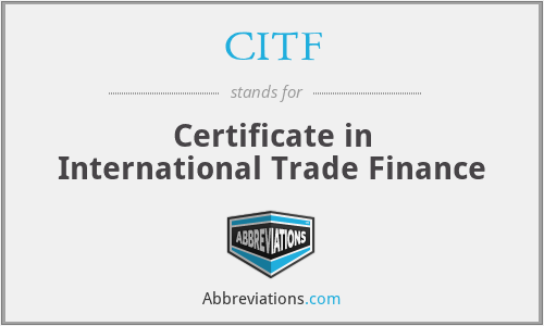 CITF - Certificate in International Trade Finance