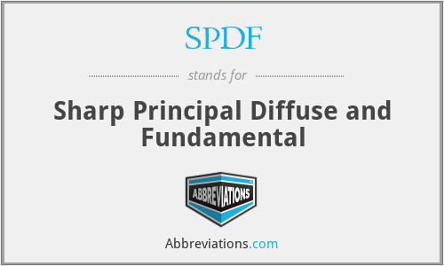 SPDF - Sharp Principal Diffuse and Fundamental