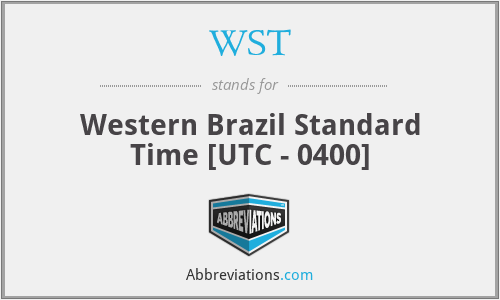WST - Western Brazil Standard Time [UTC - 0400]