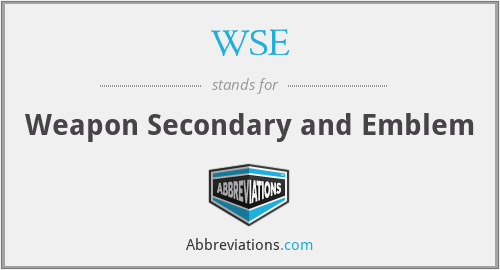 WSE - Weapon Secondary and Emblem