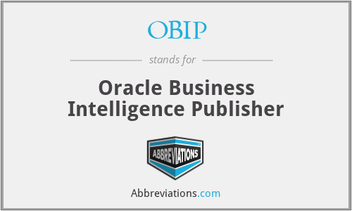 OBIP - Oracle Business Intelligence Publisher