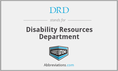 DRD - Disability Resources Department