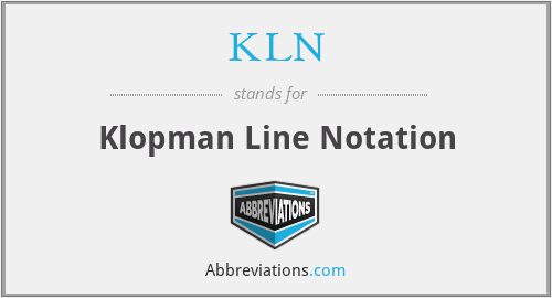 KLN - Klopman Line Notation