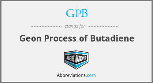 GPB - Geon Process of Butadiene