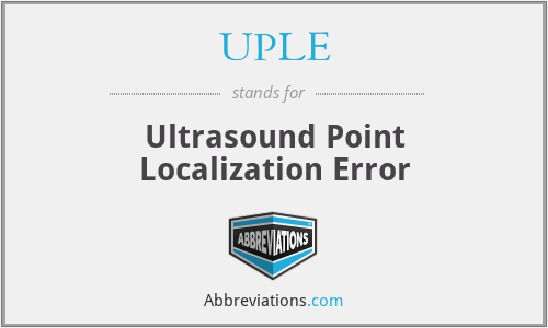 UPLE - Ultrasound Point Localization Error