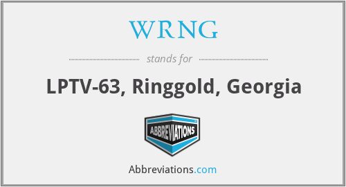 WRNG - LPTV-63, Ringgold, Georgia